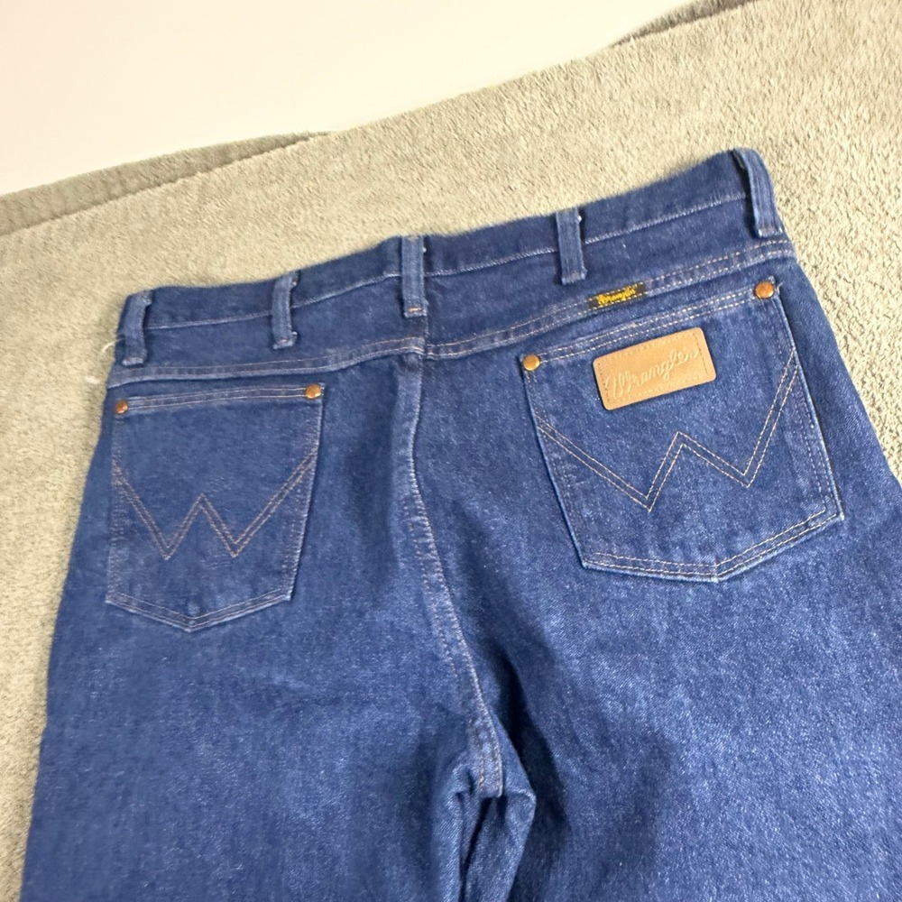 Wrangler 936PWD Cowboy Cut Slim Fit Jeans Indigo Blue 35x34 Mens Denim